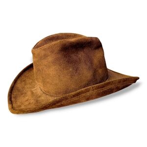 1970s Tandy Leather Brown Suede Cowboy Hat